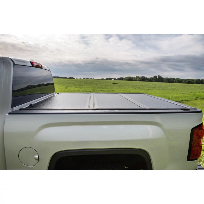 TrailFX® - Standard Hard Tri-Fold Tonneau Cover w/ Cargo