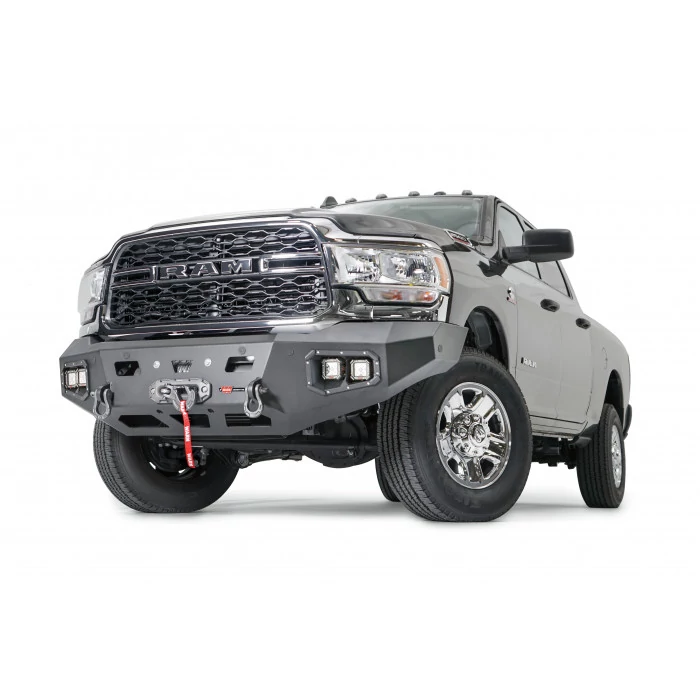 Warn® - Ascent HD Full Width Black Front Winch HD Bumper with Brush Guard