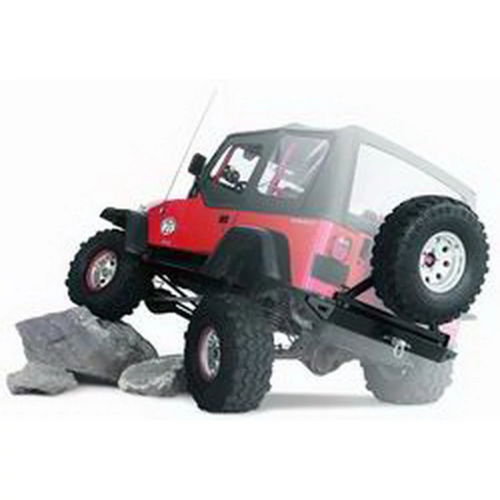 Warn® - Rock Crawler Mid Width Black Rear HD Bumper