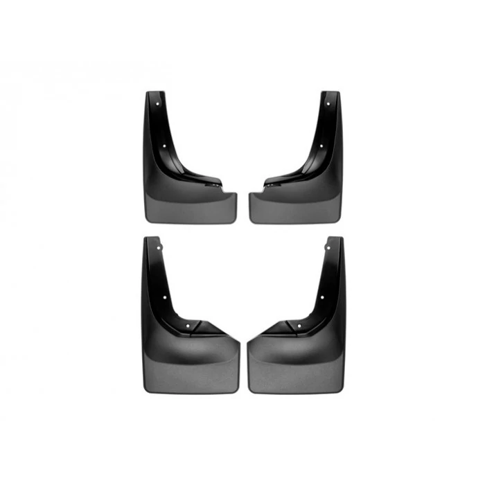 Weathertech® - DigitalFit Front & Rear Black No-Drill MudFlaps for Dually Models with Fender Flares