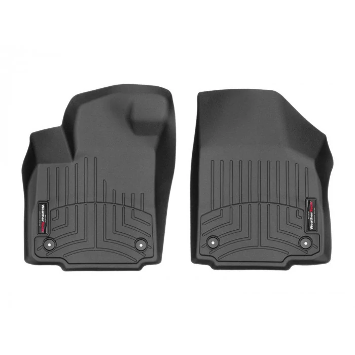 Weathertech® - DigitalFit 1st Row Black Floor Mats for Crew Cab/Extended Cab Models with Front Row Bucket Seat without Floor Mounted Shifter