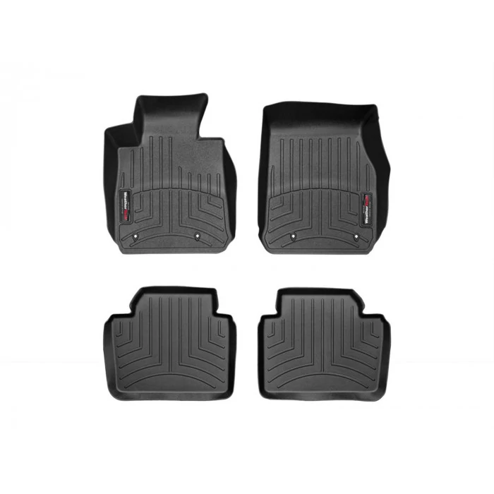 Weathertech® - DigitalFit 1st & 2nd Row Black Floor Mats with Sedan (4 Door) Models