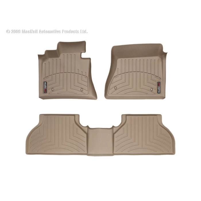 Weathertech® - DigitalFit 1st & 2nd Row Black Floor Mats for Models with Rear Row Center Console