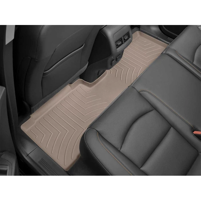 Weathertech® - DigitalFit 2nd Row Tan Floor Mats for Crew Cab Models with Front Row Bench Seat
