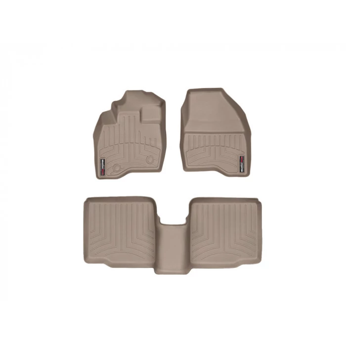 Weathertech® - DigitalFit 1st & 2nd Row Tan Floor Mats for Models with Rear Row Center Console