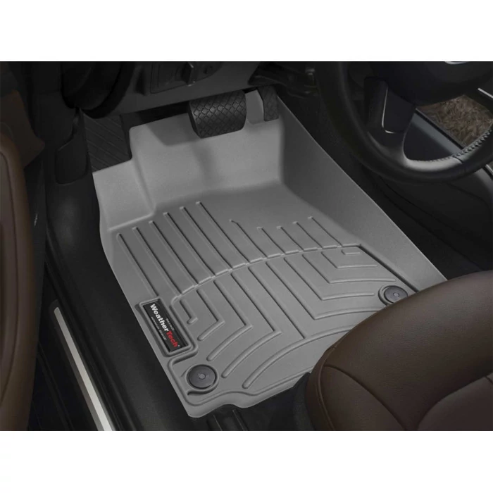 Weathertech® - DigitalFit 1st Row Gray Floor Mats for Crew Cab/Extended Cab Models with 1 Retention Device On Drivers Side