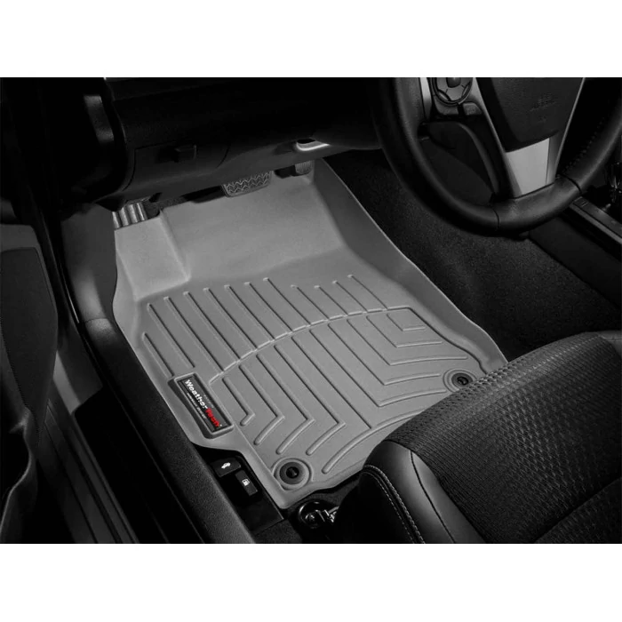 Weathertech® - DigitalFit 1st & 2nd Row Over The Hump Gray Floor Mats for Crew Cab Models with Rear Row Bench Seat