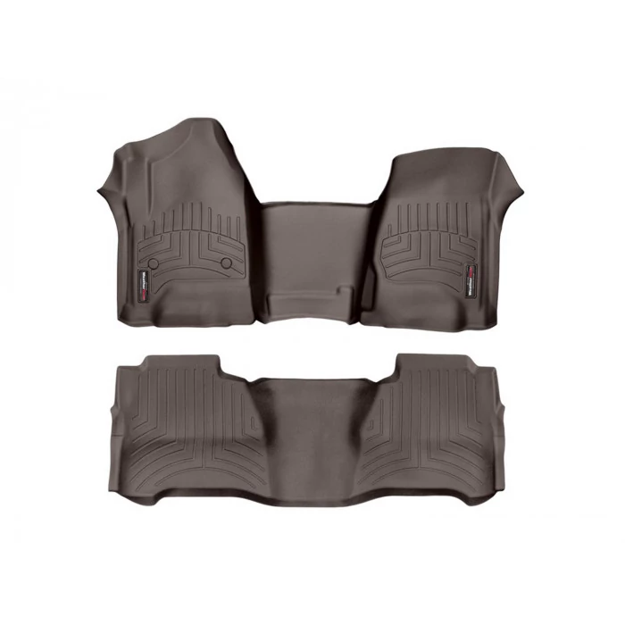 Weathertech® - DigitalFit 3rd Row Cocoa Floor Mats fro Models with Rear Row Captains Chairs and Center Console