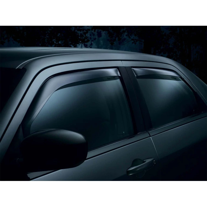 Weathertech® - Front/Rear Dark Tint Side Window Deflectors for Crew Cab Models