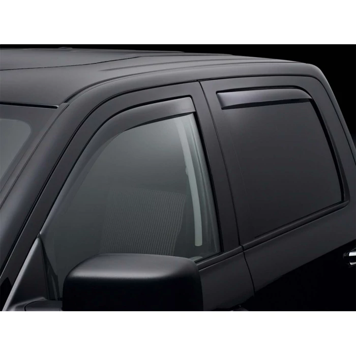 Weathertech® - Front/Rear Dark Tint Side Window Deflectors for Crew Cab/Extended Crew Cab Models