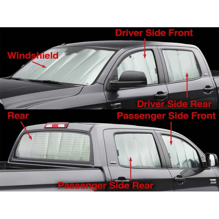 Weathertech® - SunShade Windshield and Side Window Sun Shade Kit for Extended Crew Cab Models without Sensor
