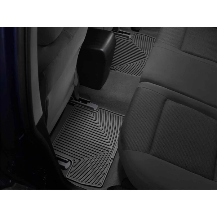Weathertech® - All-Weather 1st & 2nd Row Black Floor Mats for 4 Wheel Drive/Rear Wheel Drive Extended Cab/Crew Cab Models