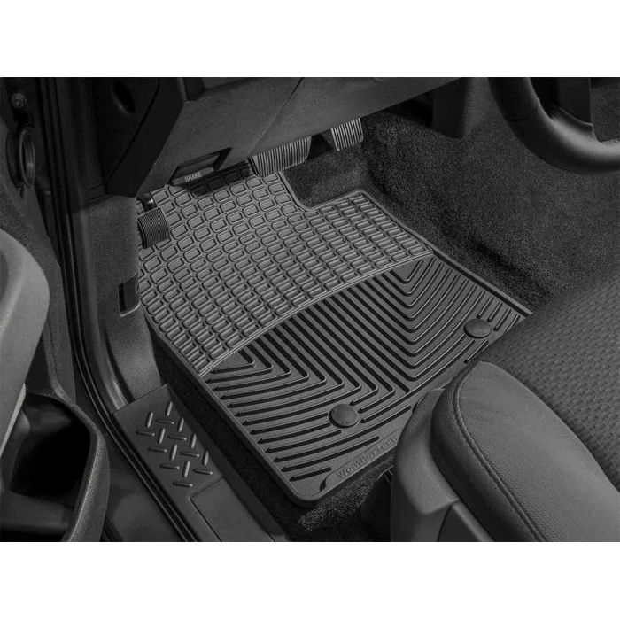 Weathertech® - All-Weather 1st & 2nd Row Black Floor Mats for 4 Wheel Drive/Rear Wheel Drive Extended Cab/Crew Cab Models