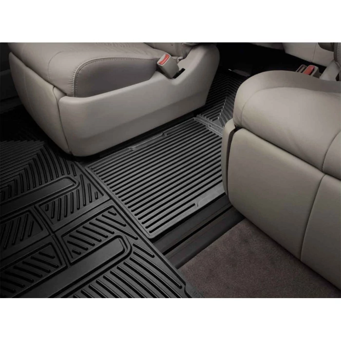 Weathertech® - All-Weather Center Aisle Black Floor Mats for Models with 7 Passenger Seating