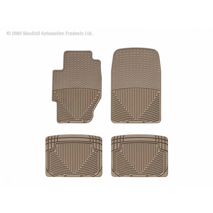 Weathertech® - All-Weather 1st & 2nd Row Tan Floor Mats for Coupe (2 Door)/Sedan (4 Door) Models