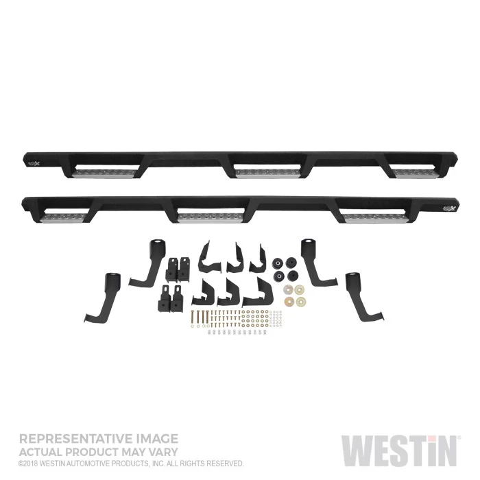 Westin® - HDX Stainless Drop Wheel To Wheel Nerf Step Bars For Crew Cab