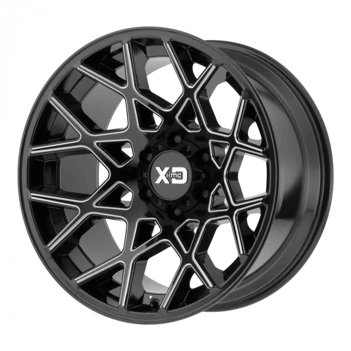 Xd Series - Chopstix Gloss Black Machined (20" X 10" ,Offset : -24 ,Bolt Pattern : 5" X 114.30" ,Hub Bore : 72.60Mm)