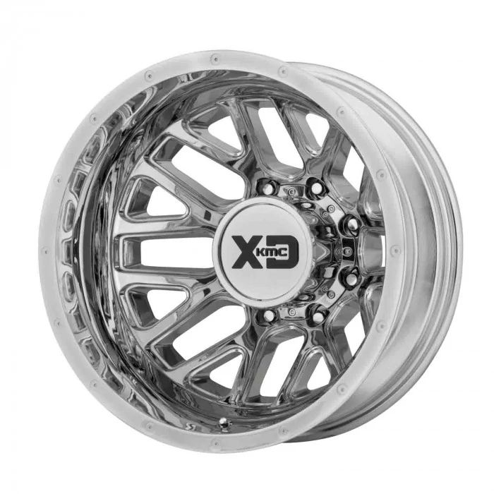 Xd Series - Grenade Dually Gloss Black Milled - Front (20" X 8.25" ,Offset : 127 ,Bolt Pattern : 5" X 114.30" ,Hub Bore : 125.50Mm)