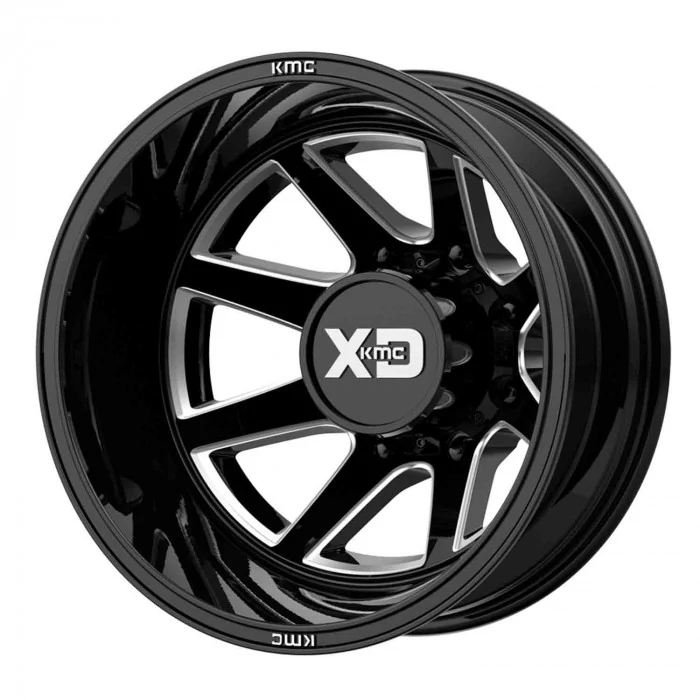 Xd Series - XD845 Gloss Black Milled - Front (20" X 8.25" ,Offset : 105 ,Bolt Pattern : 5" X 114.30" ,Hub Bore : 142.00Mm)