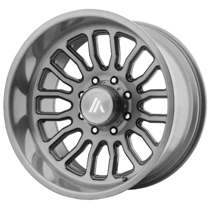 Asanti Wheels® - AB815 WORKHORSE Titanium with Brushed Face (20"x10", Offset: -12 mm, Bolt Pattern: 5x127, Hub Bore: 71.5 mm)