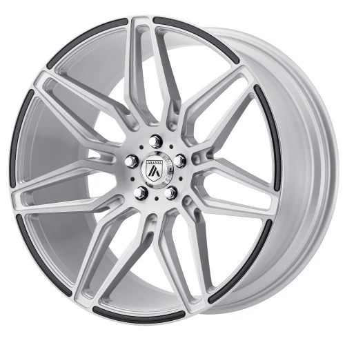 Asanti Wheels® - ABL-11 SIRIUS Silver with Brushed Face and Carbon Fiber Inserts (20"x10.5", Offset: 38 mm, Bolt Pattern: Blank, Hub Bore: 72.56 mm)