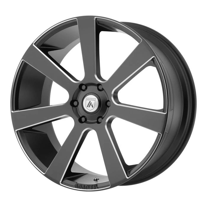 Asanti Wheels® - ABL-15 APOLLO Satin Black with Milled Accents (22"x9", Offset: 35 mm, Bolt Pattern: 5x120.65, Hub Bore: 74.1 mm)