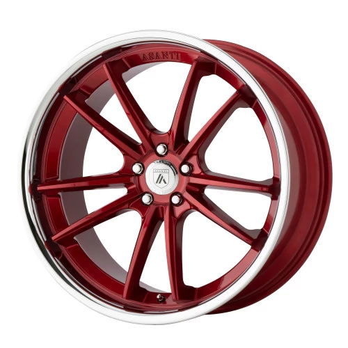 Asanti Wheels® - ABL-23 SIGMA Candy Red with Chrome Lip (20"x10.5", Offset: 38 mm, Bolt Pattern: 5x114.3, Hub Bore: 72.56 mm)