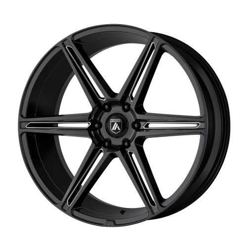 Asanti Wheels® - ABL-25 ALPHA 6 Gloss Black with Milled Accents (20"x9", Offset: 30 mm, Bolt Pattern: 6x135, Hub Bore: 87.1 mm)