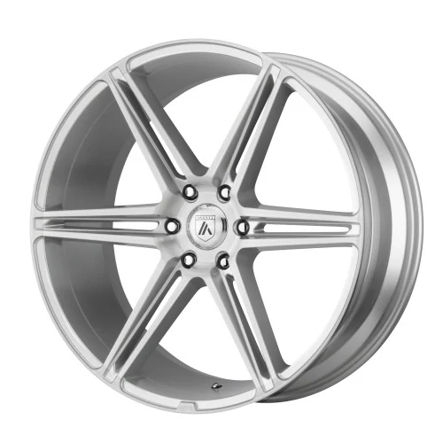 Asanti Wheels® - ABL-25 ALPHA 6 Silver with Brushed Face (20"x9", Offset: 30 mm, Bolt Pattern: 6x139.7, Hub Bore: 100.3 mm)