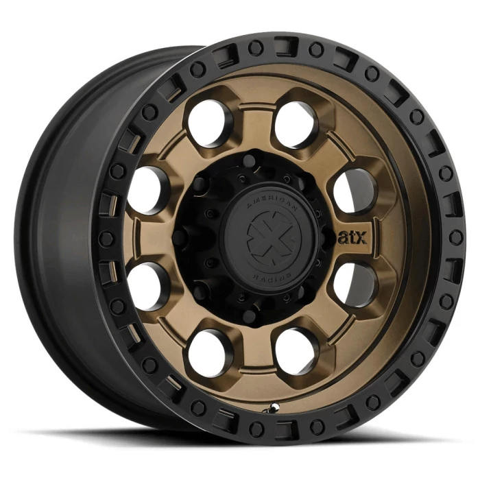 ATX Series Wheels® - AX201 Matte Bronze with Black Lip (18"x9", Offset: 0 mm, Bolt Pattern: 5x139.7, Hub Bore: 108 mm)