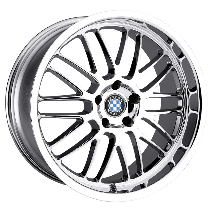 Beyern® - MESH Chrome (20"x10", Offset: 20 mm, Bolt Pattern: 5x120.65, Hub Bore: 72.56 mm)