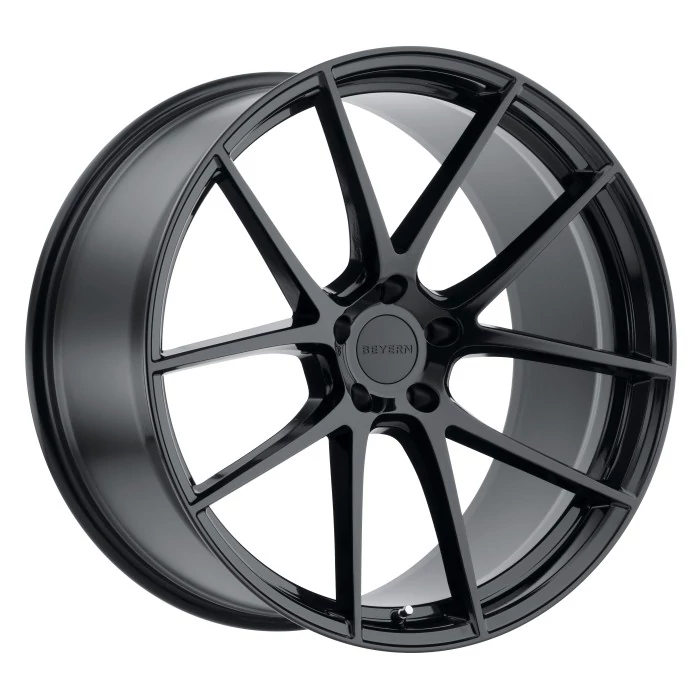 Beyern® - RITZ Gloss Black (17"x8", Offset: 15 mm, Bolt Pattern: 5x120.65, Hub Bore: 72.56 mm)