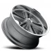 Foose Design Wheels® - F099 KNUCKLE Textured Gray with Diamond Cut Lip (17"x8", Offset: 1 mm, Bolt Pattern: 5x114.3, Hub Bore: 72.56 mm)