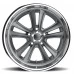 Foose Design Wheels® - F099 KNUCKLE Textured Gray with Diamond Cut Lip (17"x8", Offset: 1 mm, Bolt Pattern: 5x114.3, Hub Bore: 72.56 mm)