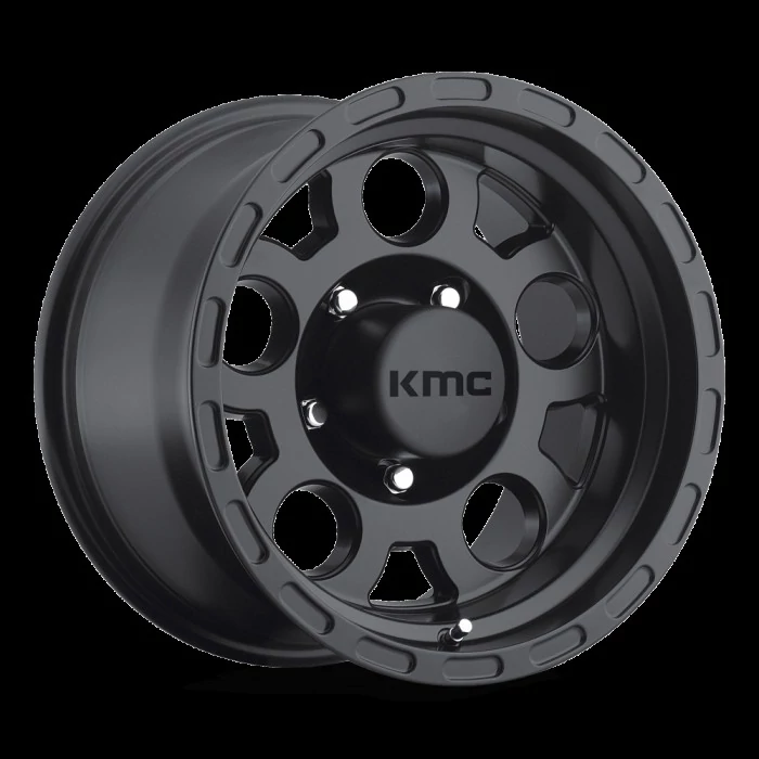 KMC Wheels® - KM522 ENDURO Matte Black (15"x7", Offset: -6 mm, Bolt Pattern: 5x114.3, Hub Bore: 83.7 mm)