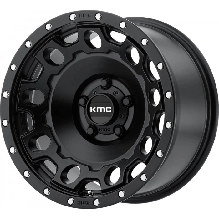 KMC Wheels® - KM529 HOLESHOT Satin Black (17"x8.5", Offset: 34 mm, Bolt Pattern: 5x114.3, Hub Bore: 72.56 mm)