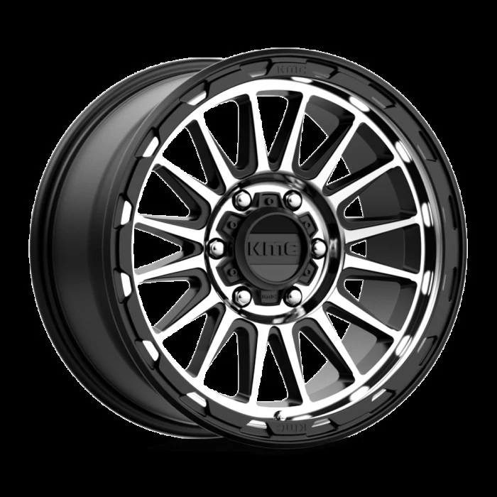 KMC Wheels® - KM542 IMPACT Satin Black with Machined Face (17"x8.5", Offset: 0 mm, Bolt Pattern: 5x127, Hub Bore: 71.5 mm)