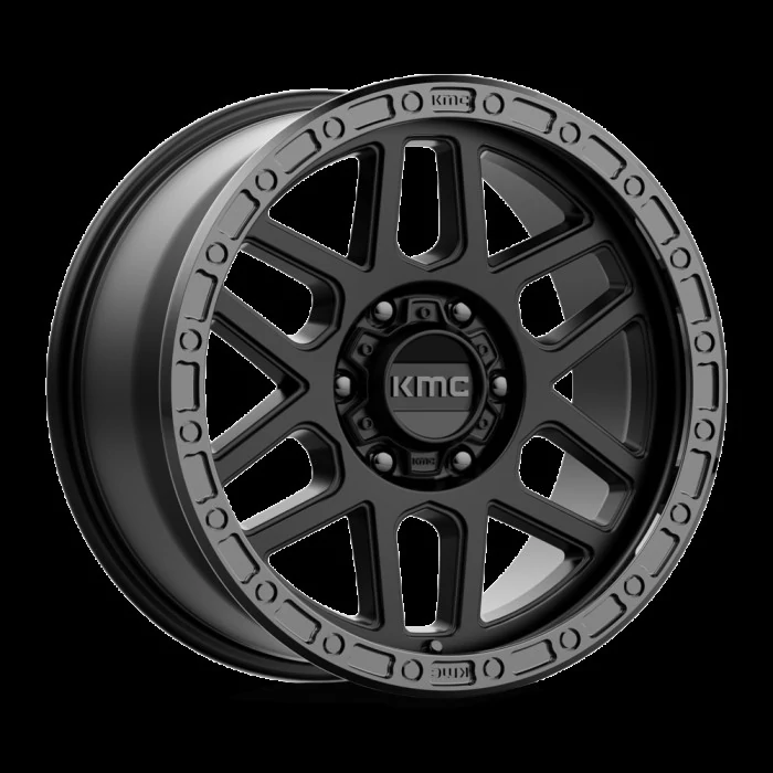 KMC Wheels® - KM544 MESA Satin Black with Gloss Black Lip (20"x9", Offset: 0 mm, Bolt Pattern: 5x127, Hub Bore: 71.5 mm)