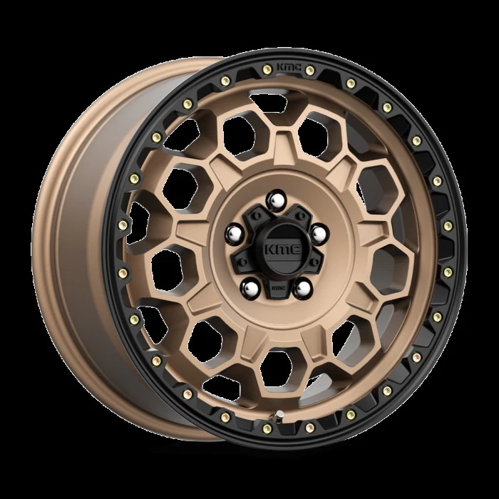 KMC Wheels® - KM545 TREK Matte Bronze with Black Lip (17"x9", Offset: 0 mm, Bolt Pattern: 5x127, Hub Bore: 71.5 mm)
