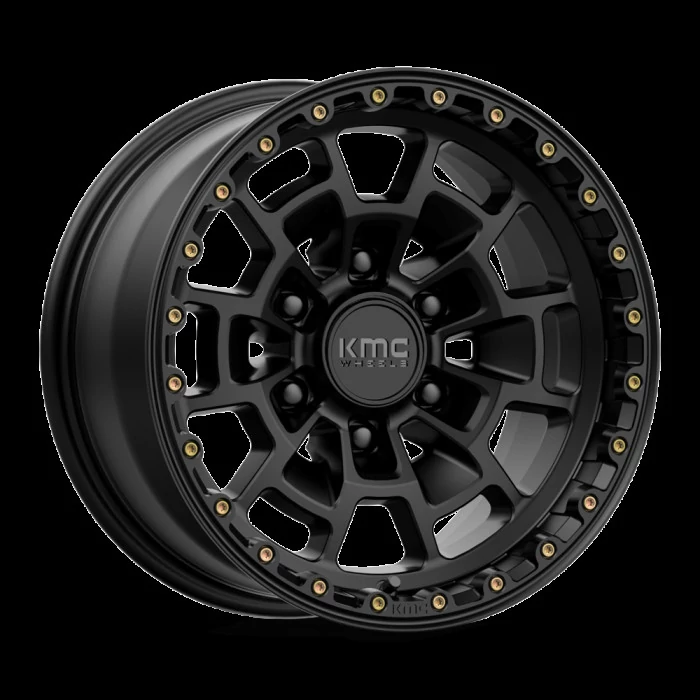 KMC Wheels® - KM718 SUMMIT Satin Black (17"x8.5", Offset: 0 mm, Bolt Pattern: 6x135, Hub Bore: 87.1 mm)