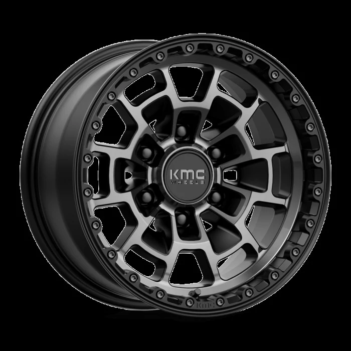 KMC Wheels® - KM718 SUMMIT Satin Black with Gray Tint (17"x8.5", Offset: 0 mm, Bolt Pattern: 6x135, Hub Bore: 87.1 mm)