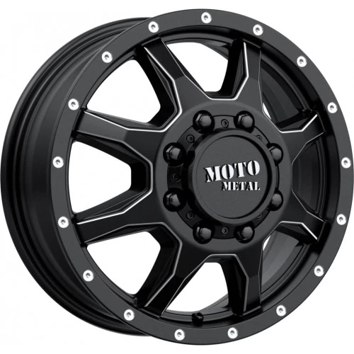Moto Metal - MO995 Satin Black Milled - Front (20" X 8.25" ,Offset : 127 ,Bolt Pattern : 8" X 200" ,Hub Bore : 142.00Mm)