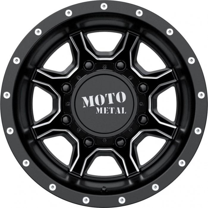 Moto Metal - MO995 Satin Black Milled - Rear (17" X 6.50" ,Offset : -140 ,Bolt Pattern : 8" X 210" ,Hub Bore : 154.30Mm)