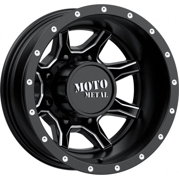 Moto Metal - MO995 Satin Black Milled - Rear (17" X 6.50" ,Offset : -140 ,Bolt Pattern : 8" X 210" ,Hub Bore : 154.30Mm)