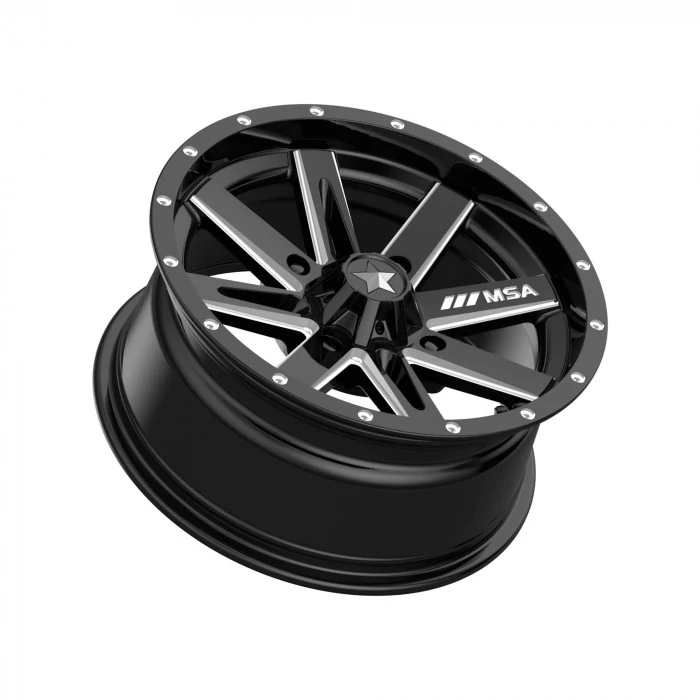 MSA Offroad® - M41 BOXER Gloss Black with Milled Accents (18"x7", Offset: 10 mm, Bolt Pattern: 4x156, Hub Bore: 132 mm)
