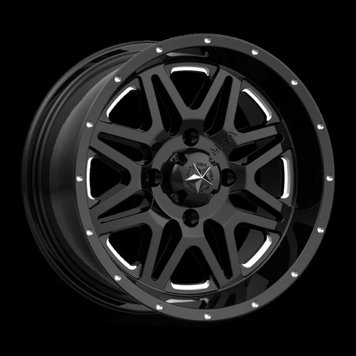 MSA Offroad® - M26 VIBE Gloss Black with Milled Accents (18"x7", Offset: 0 mm, Bolt Pattern: 4x137, Hub Bore: 112.1 mm)