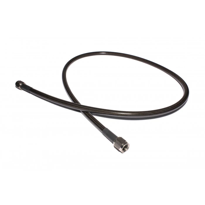 ZEX® - 3 ft Long -4AN Black Braided Hose with Silver Ends