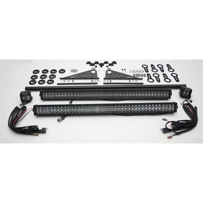 ZROADZ® - Modular Rack LED Kit with 40", 30" Straight Double Row Light Bars and 3" LED Pod Lights