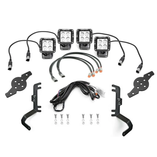 ZROADZ® - Hood Hinge LED Kit with 4 3" LED Pod Lights and Universal Wiring Harness